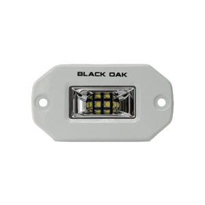 Image 1: Black Oak 2" Marine Flush Mount Spreader Light - White Housing - Pro Series 3.0