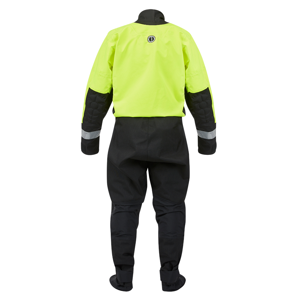 Image 2: Mustang MSD576 Water Rescue Dry Suit - Fluorescent Yellow Green-Black - Medium