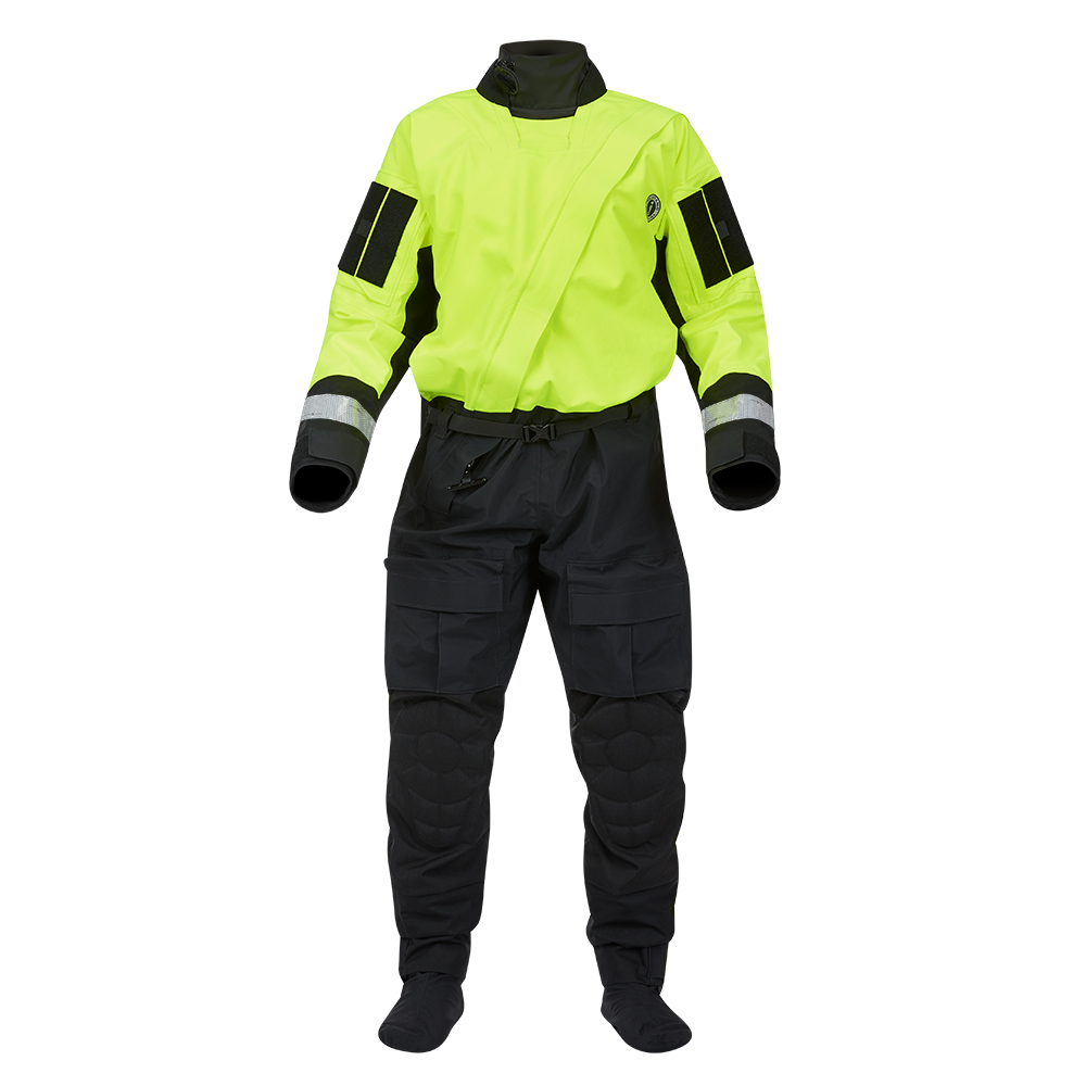 Image 1: Mustang Sentinel™ Series Water Rescue Dry Suit - Fluorescent Yellow Green-Black - Small Short