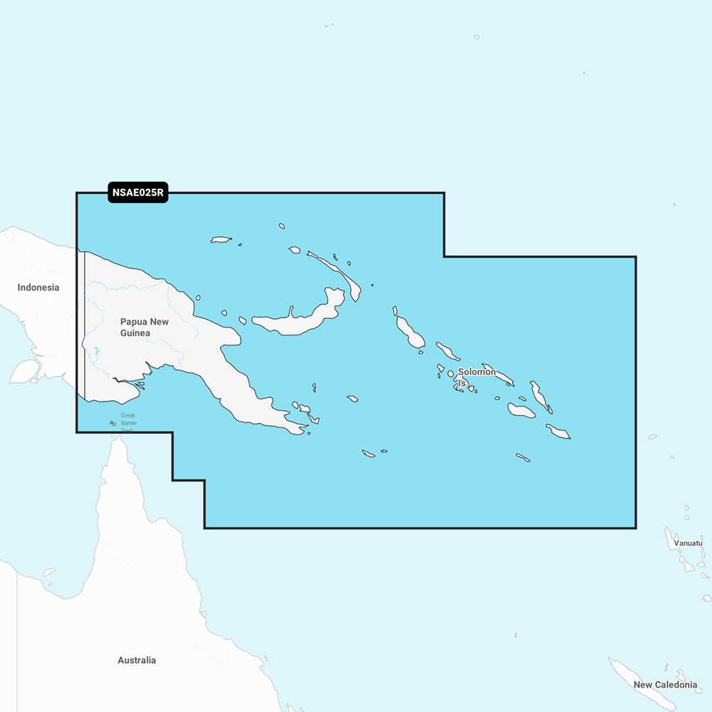 Image 1: Garmin Navionics+ NSAE025R - Papua New Guinea & Solomon Islands - Marine Chart