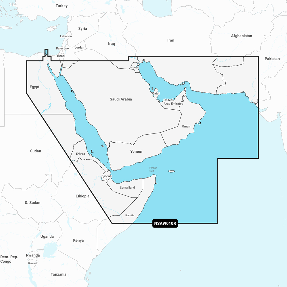 Image 1: Garmin Navionics+ NSAW010R - The Gulf & Red Sea - Marine Chart