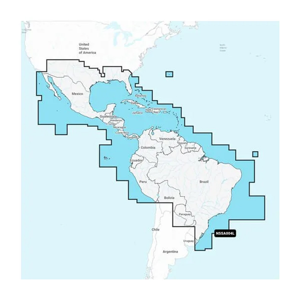 Image 1: Garmin Navionics+™ NSSA004L - Mexico, the Caribbean to Brazil - Inland & Coastal Marine Chart