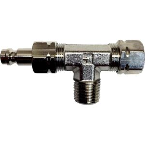 Image 1: Uflex Tee Fitting w/Bleed Nipple f/IB & Stern Drive Cylinders