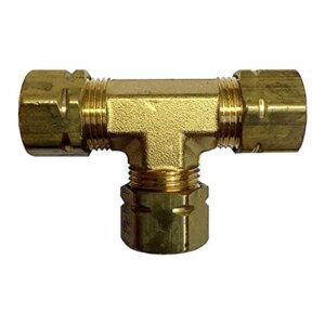 Image 1: Uflex Union T-Fitting f/3/8" Tube Compression Hose Fittings