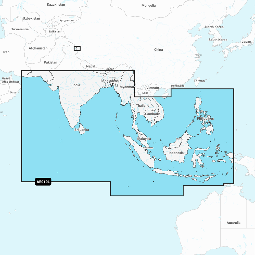 Image 1: Garmin Navionics Vision+ NVAE010L - Indian Ocean & South China Sea - Marine Chart