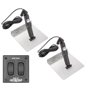 Image 1: Lectrotab XKA Stainless Steel Trim Tab Kit w/Rocker Switch - 9 x 18 