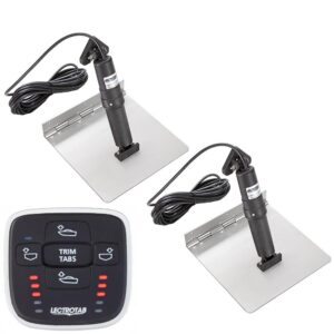 Image 1: Lectrotab XKA Stainless Steel Trim Tab Kit w/MLC-1 Control - 12 x 9