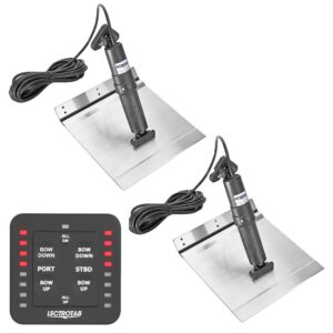 Image 1: Lectrotab XKA Aluminum Alloy Trim Tab Kit w/One-Touch Control - 9 x 18