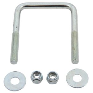 Image 1: C.E. Smith Zinc U-Bolt 7/16"-14 X 3-1/8" X 4" w/Washers & Nuts - Square