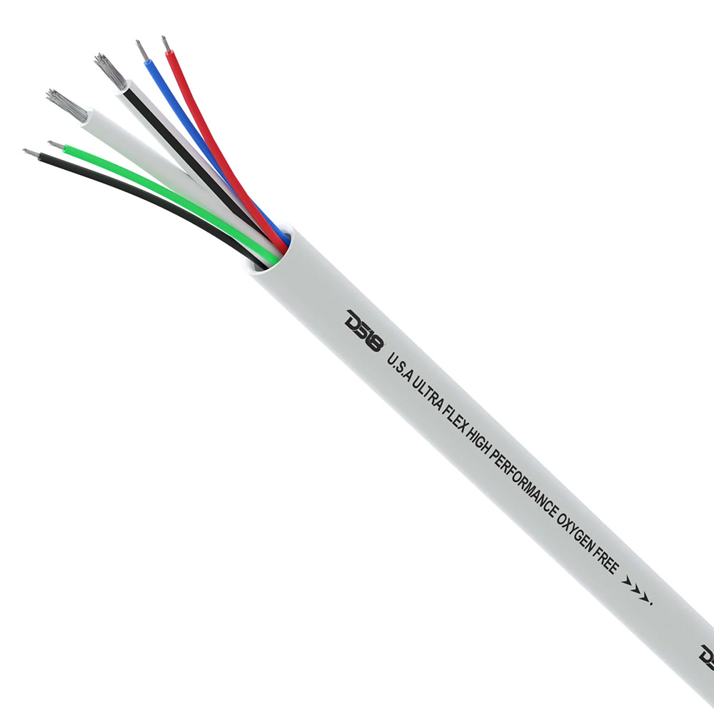 Image 3: DS18 Marine Tinned OFC 18GA RGB Wire w/16GA Speaker Wire - 100' Spool