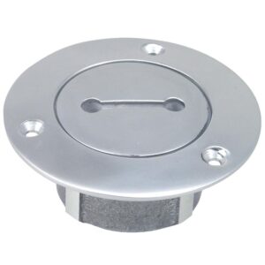 Image 1: Perko 1" Chrome Unmarked Pipe Deck Plate