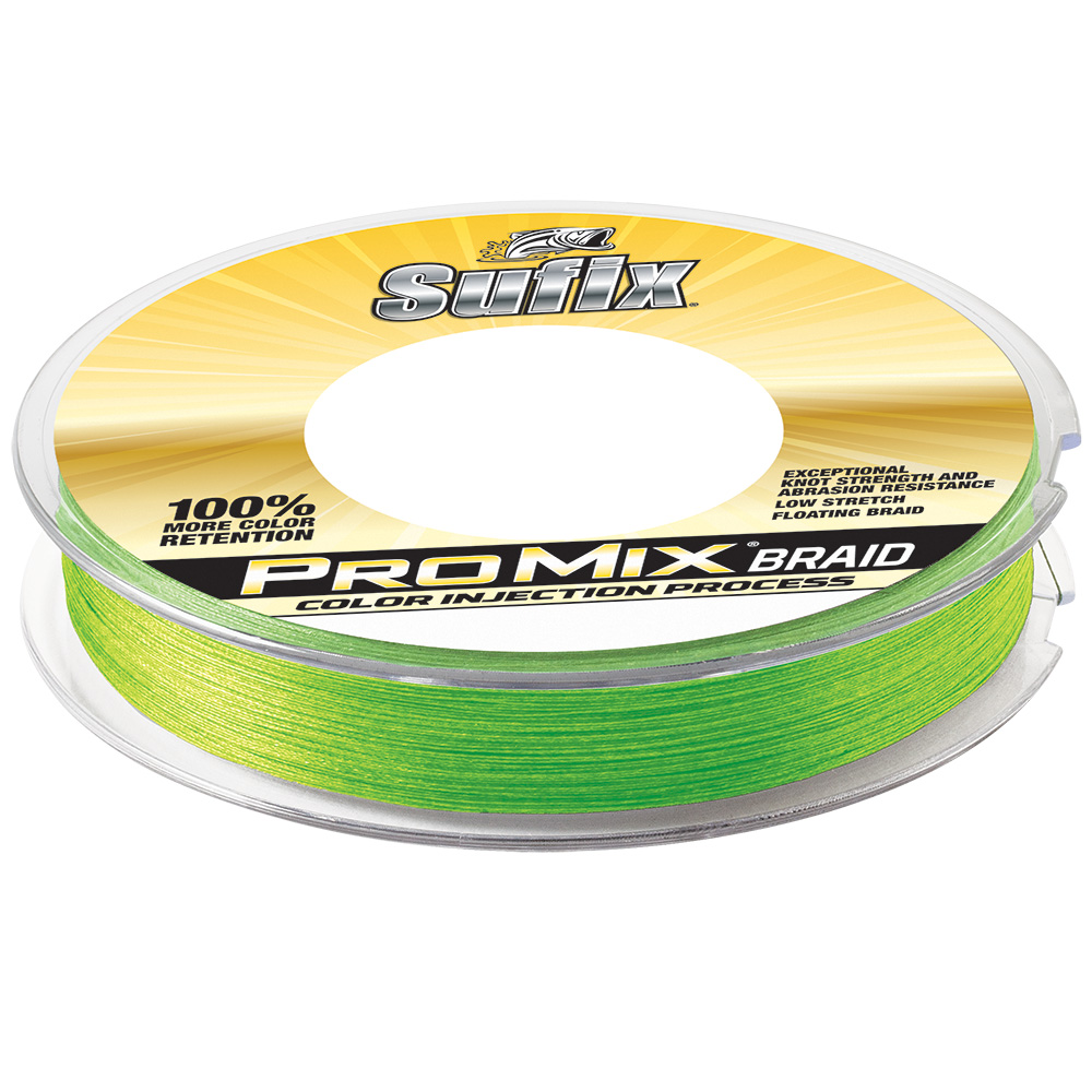 Image 1: Sufix ProMix® Braid - 65lb - Neon Lime - 300 yds