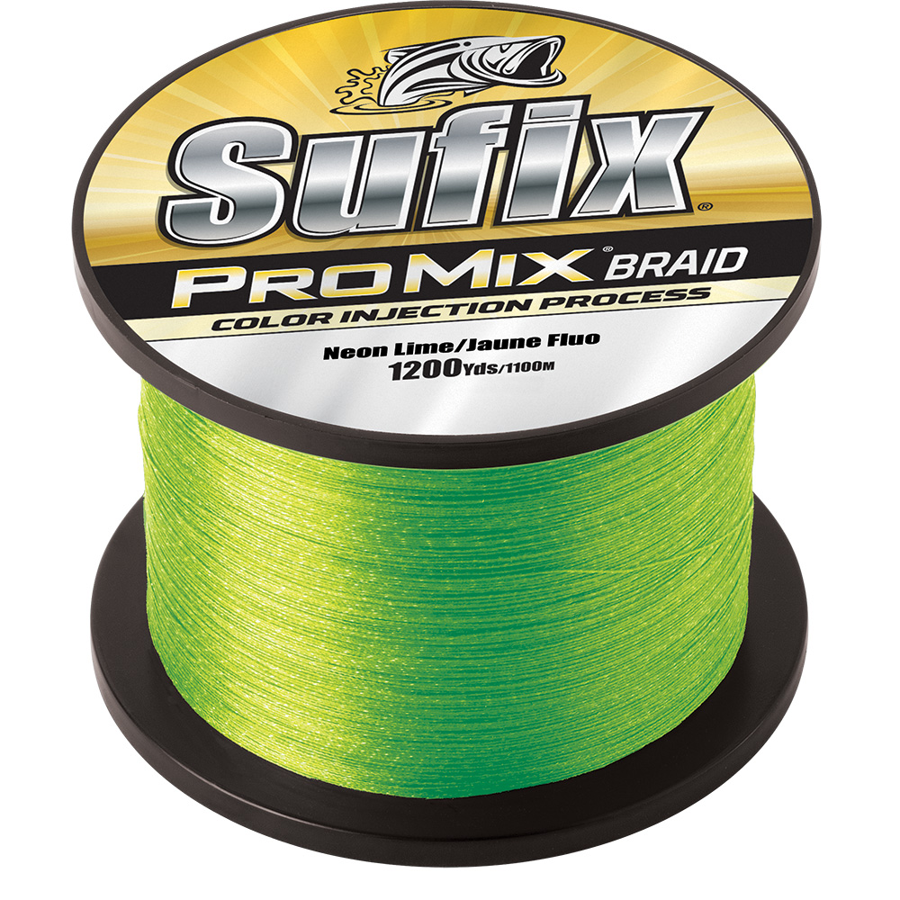 Image 1: Sufix ProMix® Braid - 15lb - Neon Lime - 1200 yds