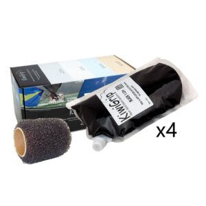 Image 1: KiwiGrip 4 - 1 Liter Pouches - Black with 4" Roller