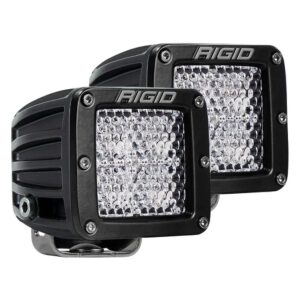 Image 1: RIGID Industries D-Series PRO Flood Diffused Surface Mount Black Light - Pair