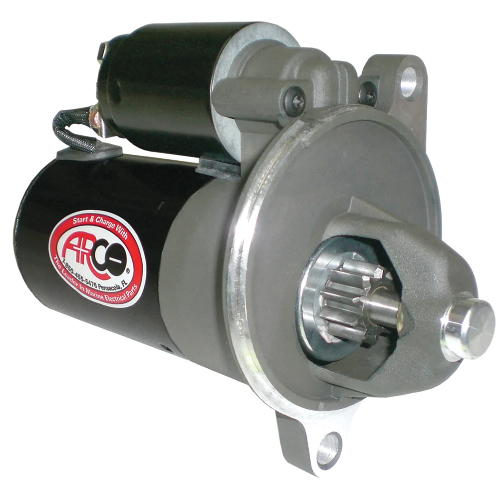 Image 1: ARCO Marine High-Performance Inboard Starter w/Gear Reduction & Permanent Magnet - Clockwise Rotation (Late Model)