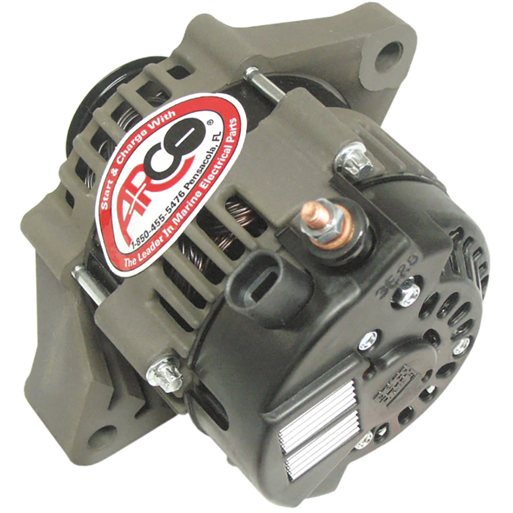 Image 1: ARCO Marine Premium Replacement Outboard Alternator w/Multi-Groove Pulley - 12V 50A
