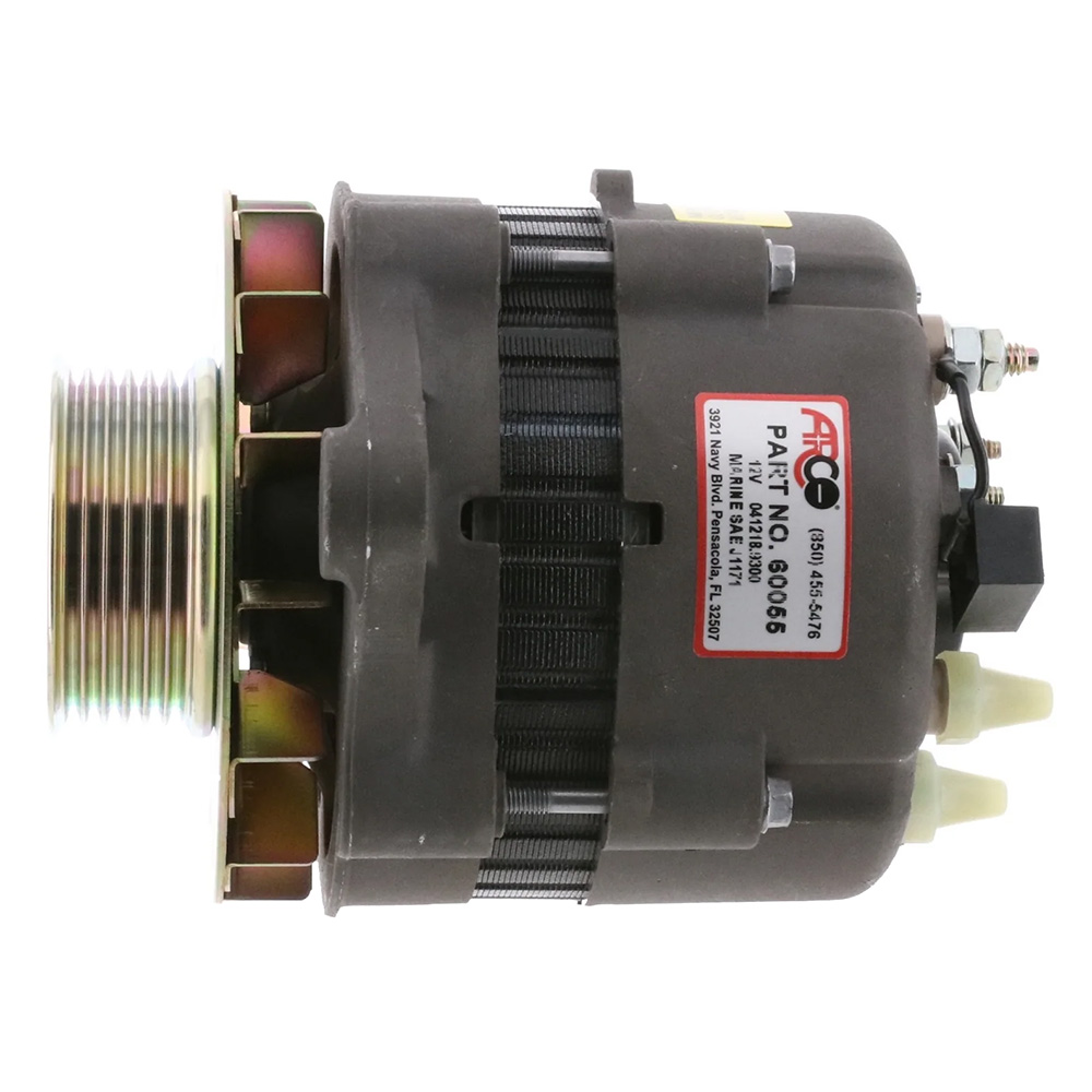 Image 2: ARCO Marine Premium Replacement Alternator w/Multi-Groove Pulley - 12V 55A