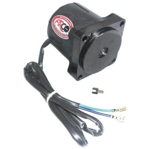 Image 1: ARCO Marine Replacement Johnson/Evinrude Tilt Trim Motor - 2-Wire, 4 Bolt, Flat Blade Shaft