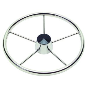 Image 1: Schmitt Marine Destroyer Wheel - 13.5" Model 170 - Fits 3/4" Tapered Shaft