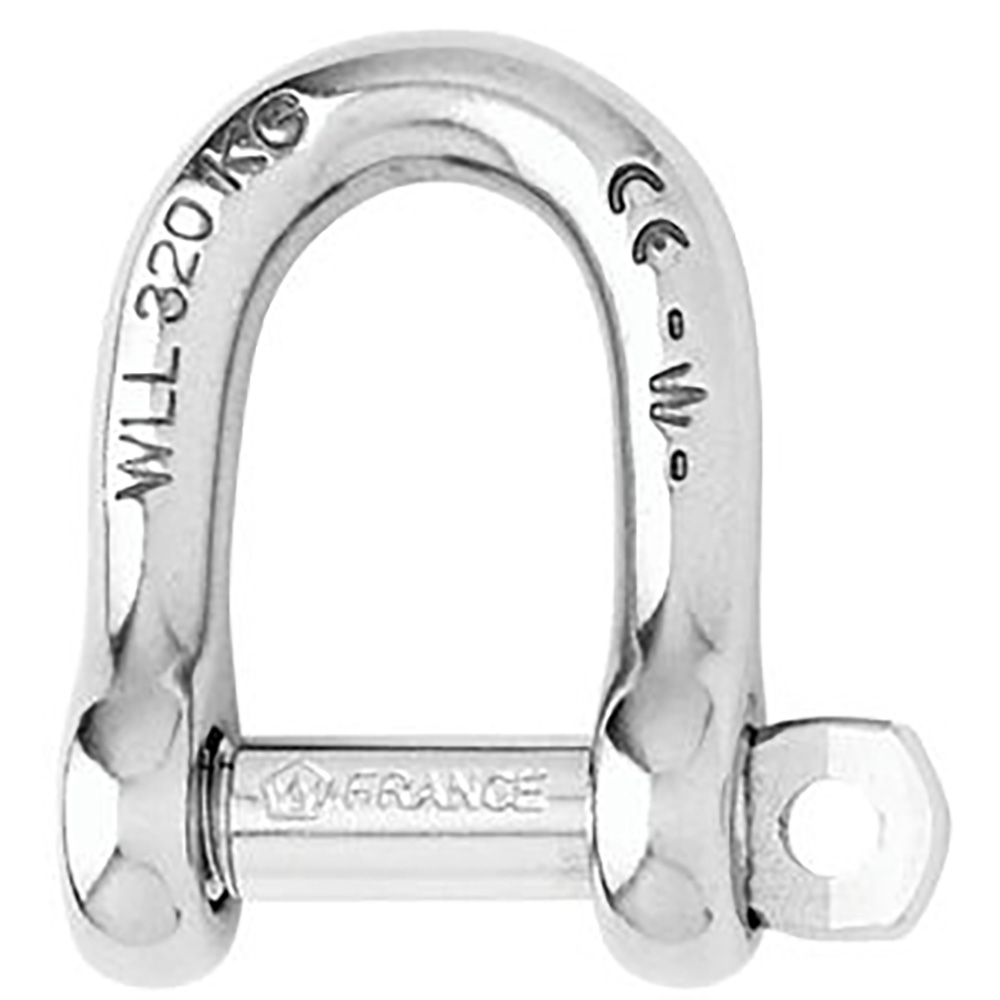 Image 1: Wichard Not Self-Locking D Shackle - 14mm Diameter - 9/16"