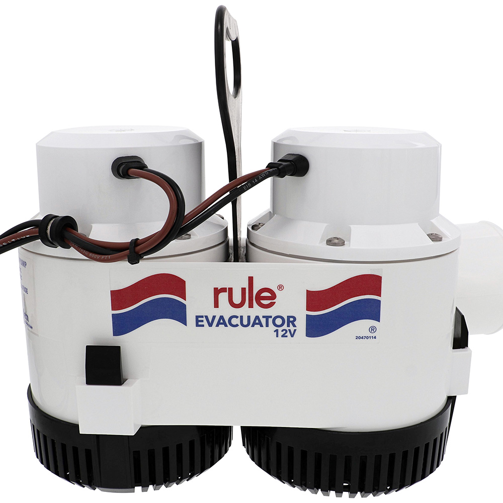 Image 1: Rule 7700D GPH Evacuator Pump - 12V