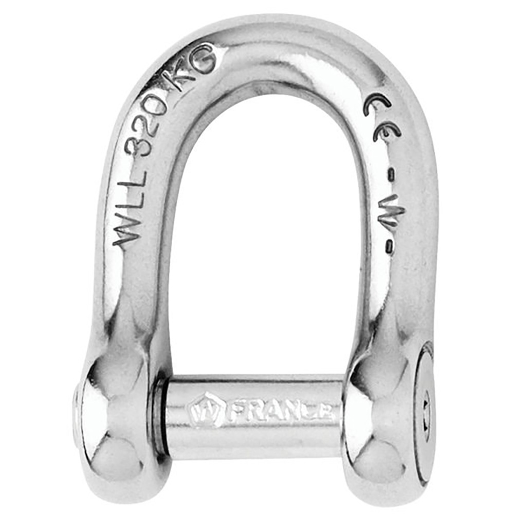 Image 1: Wichard Self-Locking Allen Head Pin D Shackle - 10mm Diameter - 13/32"