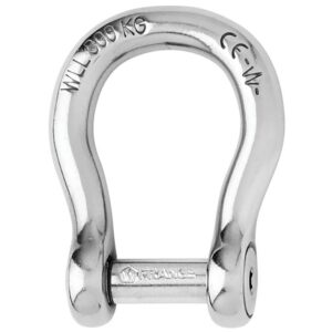 Image 1: Wichard Self-Locking Allen Head Pin Bow Shackle - 12mm Diameter - 15/32"