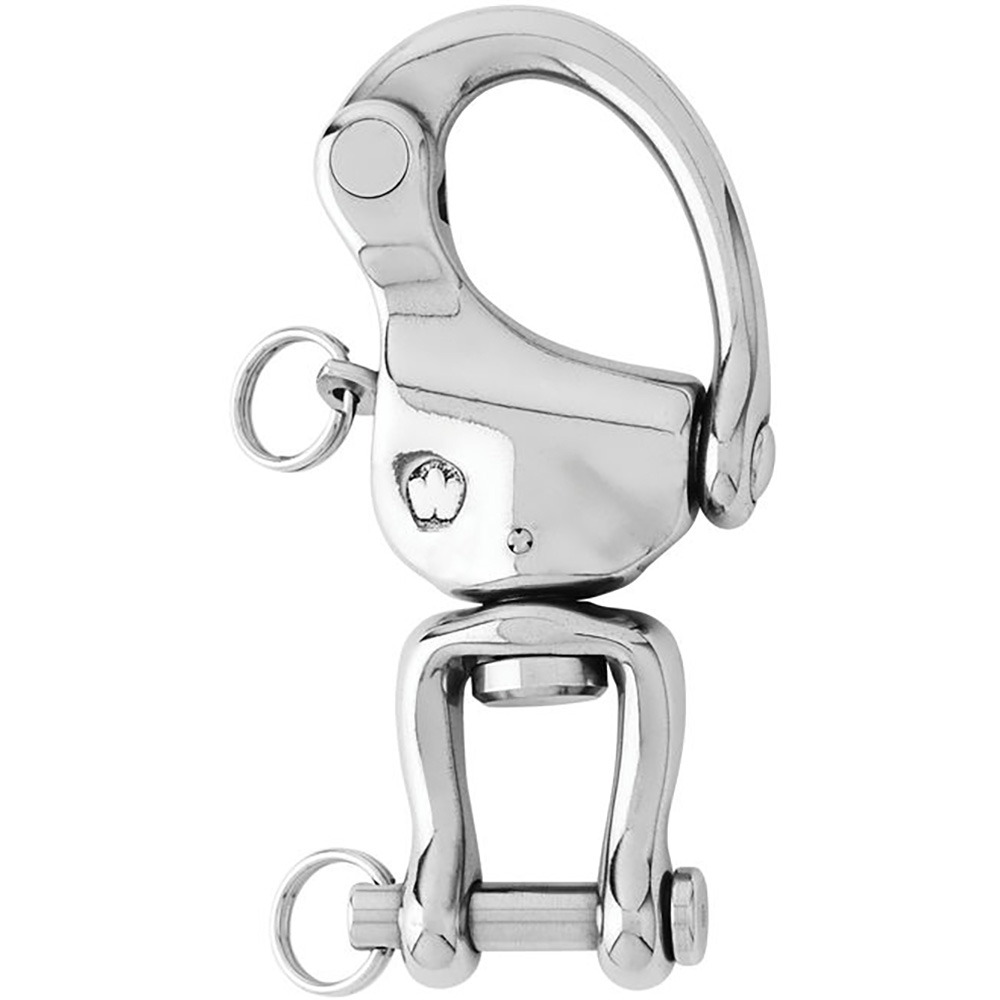 Image 1: Wichard HR Snap Shackle With Clevis Pin Swivel - 120mm Length - 4-23/32"