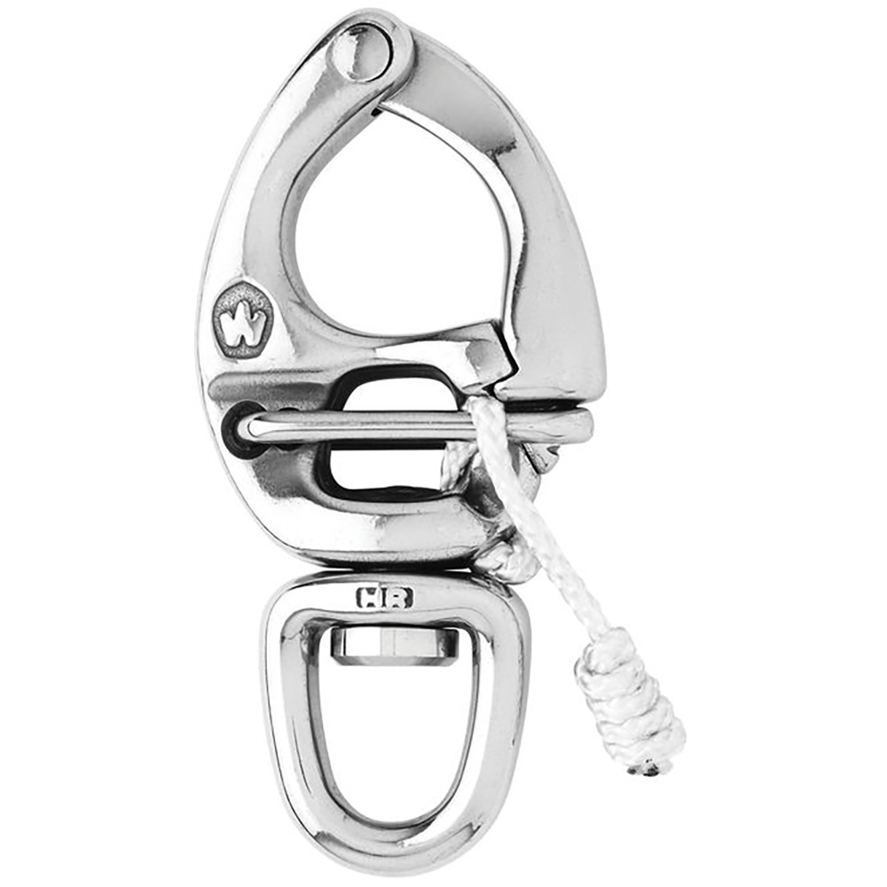 Image 1: Wichard HR Quick Release Snap Shackle With Swivel Eye - 80mm Length - 3-5/32"