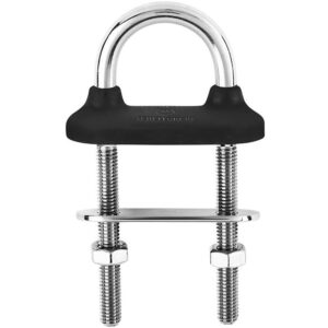 Image 1: Wichard Black Watertight U-Bolt - 10mm Diameter - 25/64" - 90mm Length - 3-35/64"