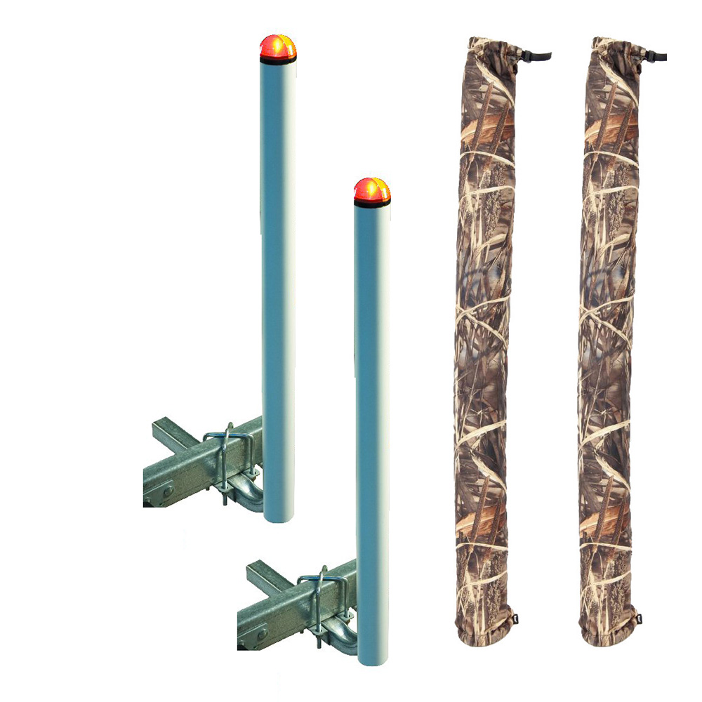 Image 1: C.E. Smith 60" Post Guide-On w/L.E.D. Posts & FREE Camo Wet Lands Post Guide-On Pads