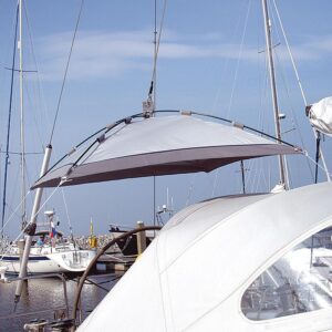 Image 1: Blue Performance Free Hanging Sunshade - Large