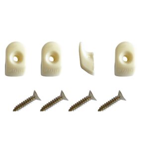 Image 1: Blue Performance White Hooks & Screws - 4 Pieces