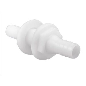 Image 1: Attwood White Plastic Double Ended Connector - 3/4" Inner Diameter