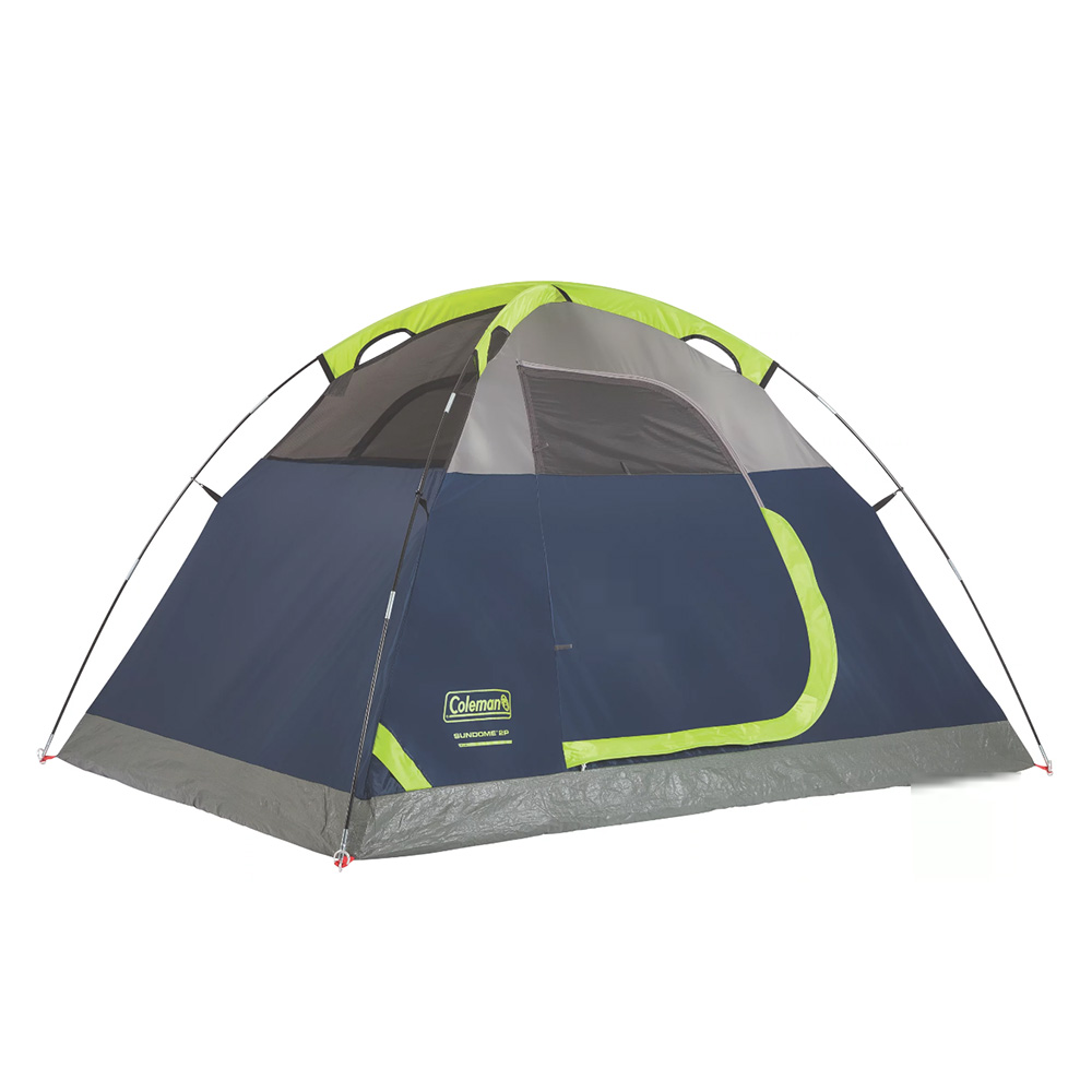 Image 2: Coleman Sundome® 2-Person Camping Tent - Navy Blue & Grey