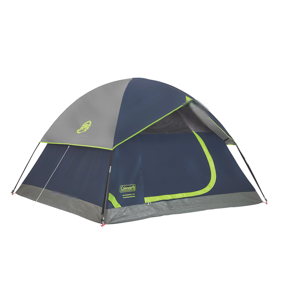 Image 1: Coleman Sundome® 2-Person Camping Tent - Navy Blue & Grey