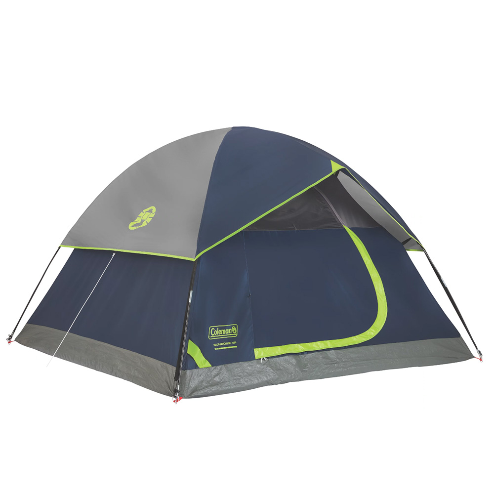 Image 1: Coleman Sundome® 4-Person Camping Tent - Navy Blue & Grey