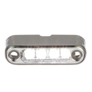Image 1: Attwood White LED Micro Light w/Stainless Steel Bezel & Vertical Mount