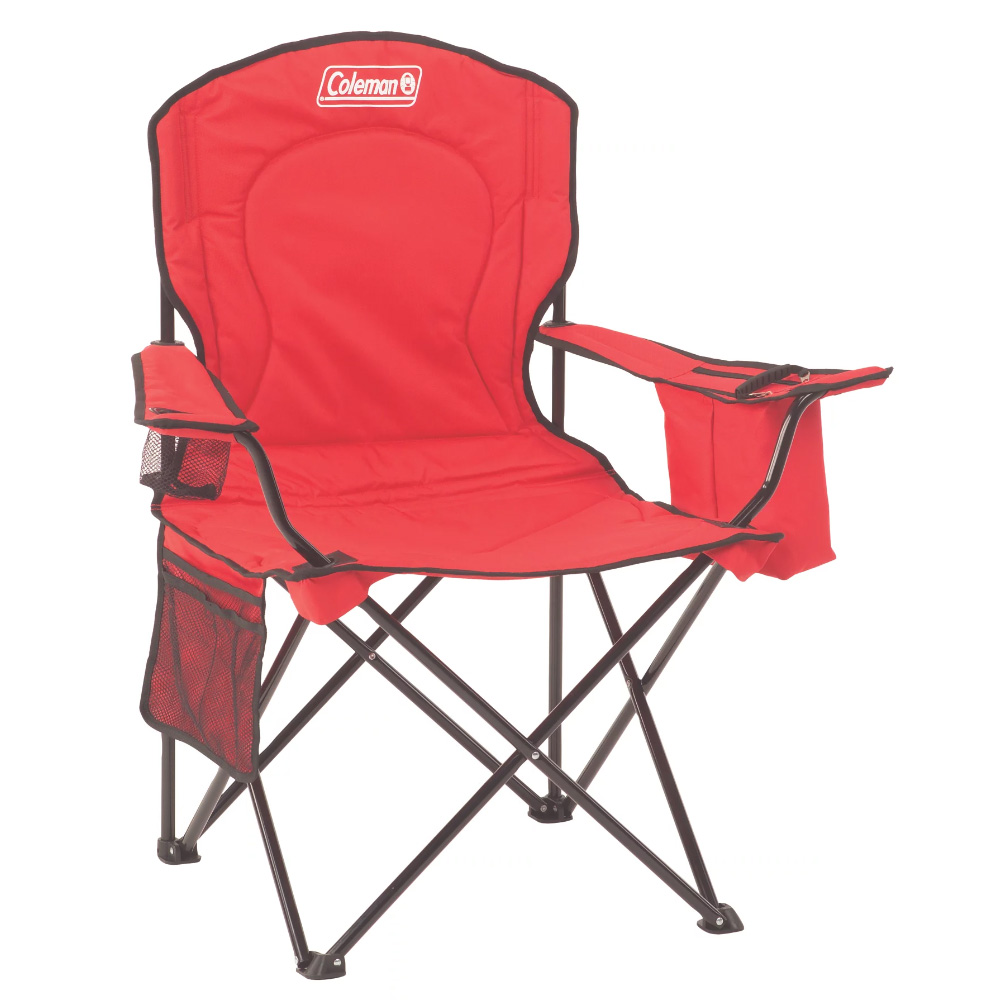 Image 1: Coleman Cooler Quad Chair - Red