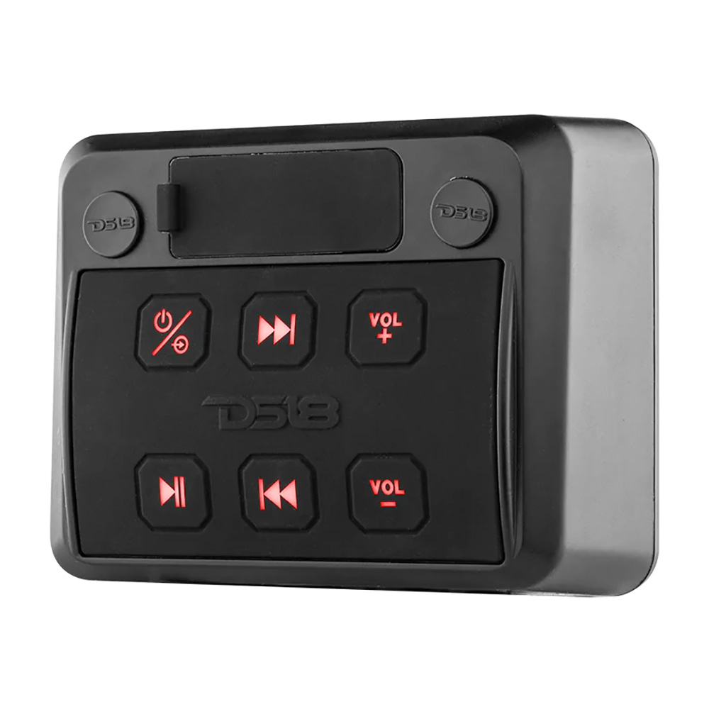 Image 3: DS18 HYDRO Square Marine Waterproof Audio Receiver w/Aux Input, Bluetooth, USB & Universal Pod