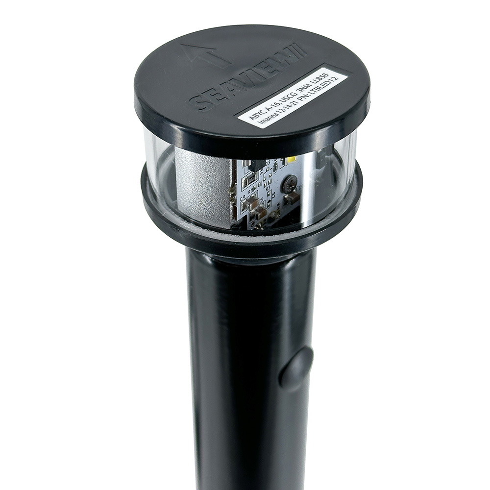 Image 2: Seaview Round LED Combo Masthead - Black - All Round Light Bar Top