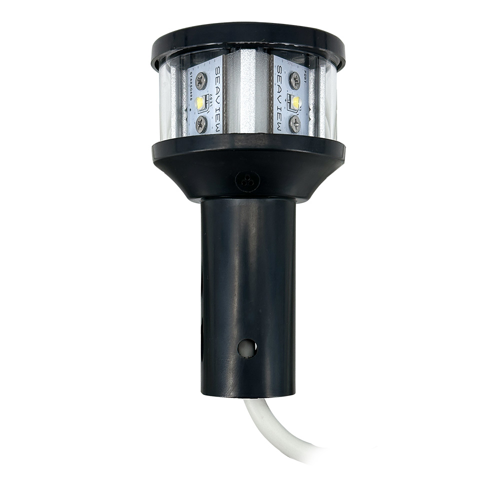 Image 1: Seaview Round LED Combo Masthead - Black - All Round Light Bar Top