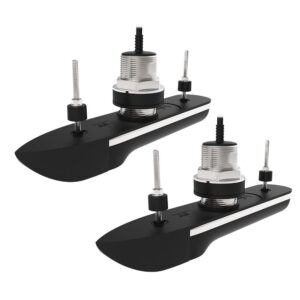 Image 1: Raymarine RVM-420 Stainless Steel Thru-Hull Pair, 20 Degree Deadrise & 10M Cable