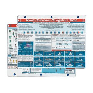 Image 1: Davis Quick Reference Navigation Rules Card