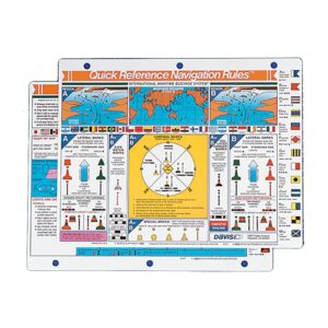 Image 1: Davis Quick Reference International Navigation Rules Card