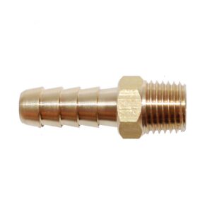 Image 1: Attwood Universal Brass Fuel Hose Fitting - 1/4" NPT x 5/16" Barb