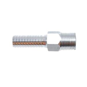 Image 1: Attwood Universal Aluminum Fuel Hose Fitting - 3/8" NPT x 3/8" Barb