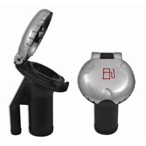Image 1: Attwood Deck Fill f/Pressure Relief Systems - Angled Body & Scalloped Stainless Steel Cap