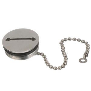 Image 1: Attwood Deck Fill Replacement Cap & Chain